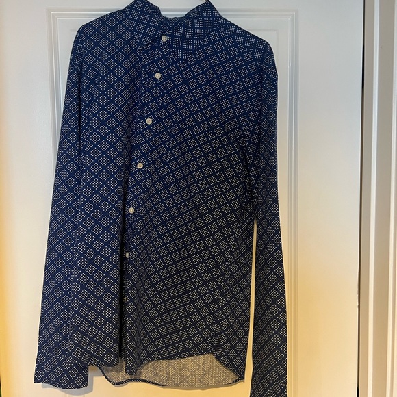 J. Crew Other - J.Crew Wallace & Barnes Blue Diamond Polka Dot Button-up shirt